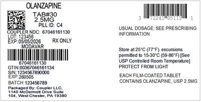 Label (72241 051 11 Olanzapine 2.5mg 67046 1611 30)